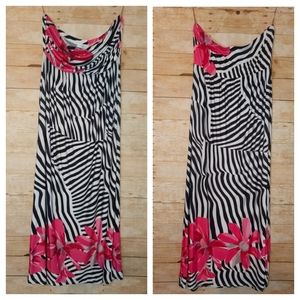 Strapless Floral Maxi Dress, 2X